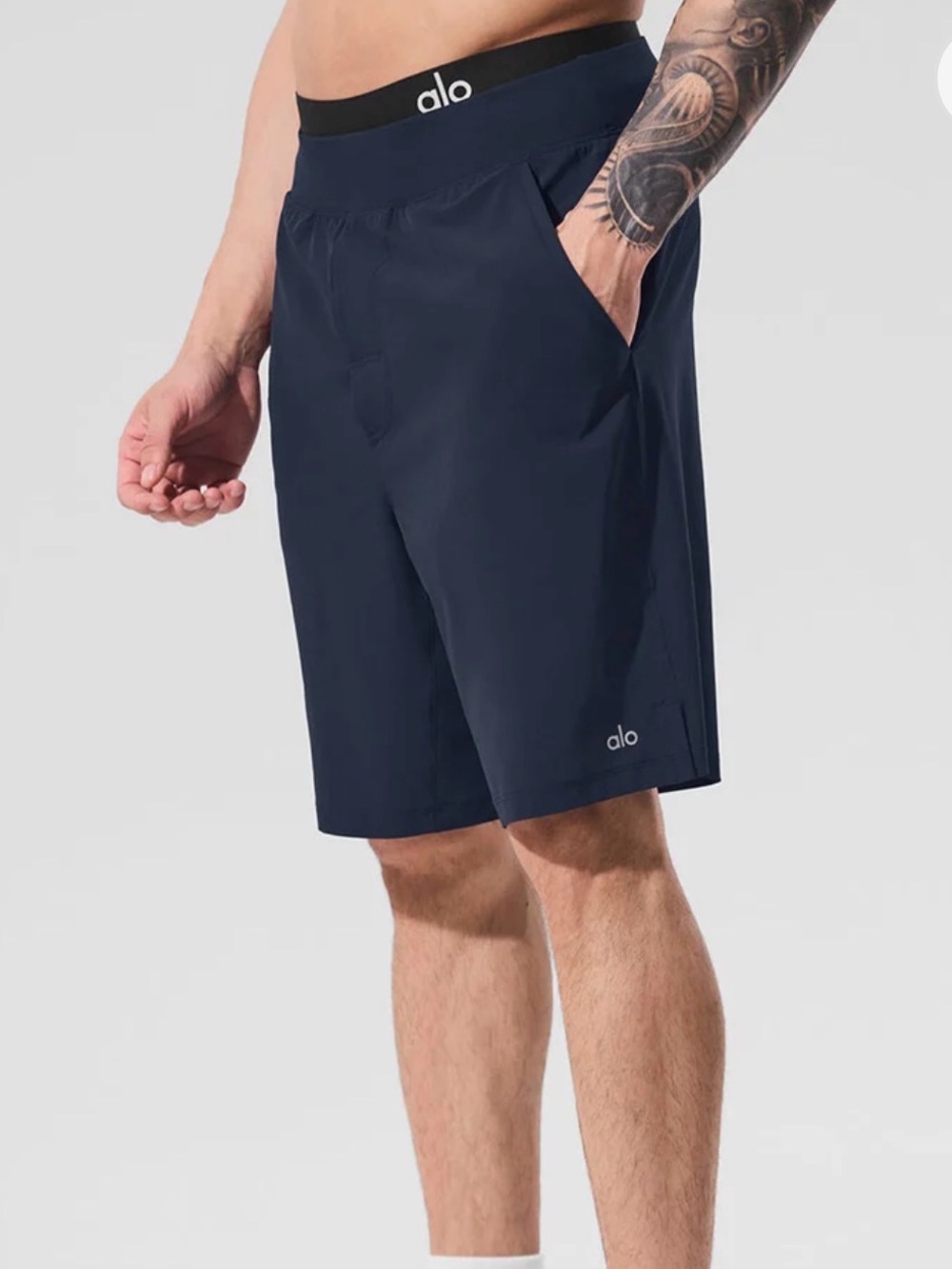 Alo Yoga Men’s Repetition Pro Shorts Unlined 10” Inseam Navy